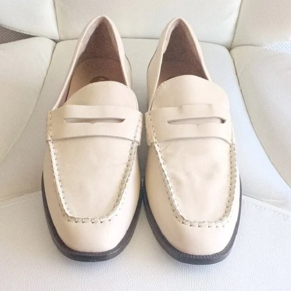 Bared Footwear Cream Slip-On Loafers